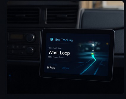 Bus tablet with tracking and student subscription